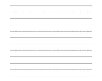 paper with dotted lines for writing Primary Writing Paper - Blank w/dotted mid line - 1pt/Black Lined/Portrait Orientation