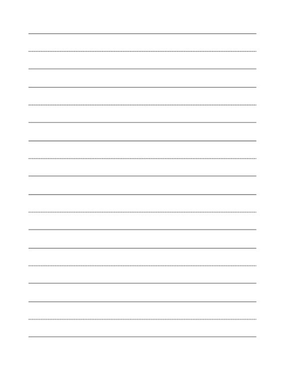 Handwriting Paper Blank Empty Dotted Sheet for Children 