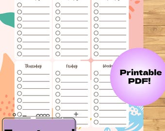 Cute Simple To Do List Printable Floral Task List Daily Productivity Checklist