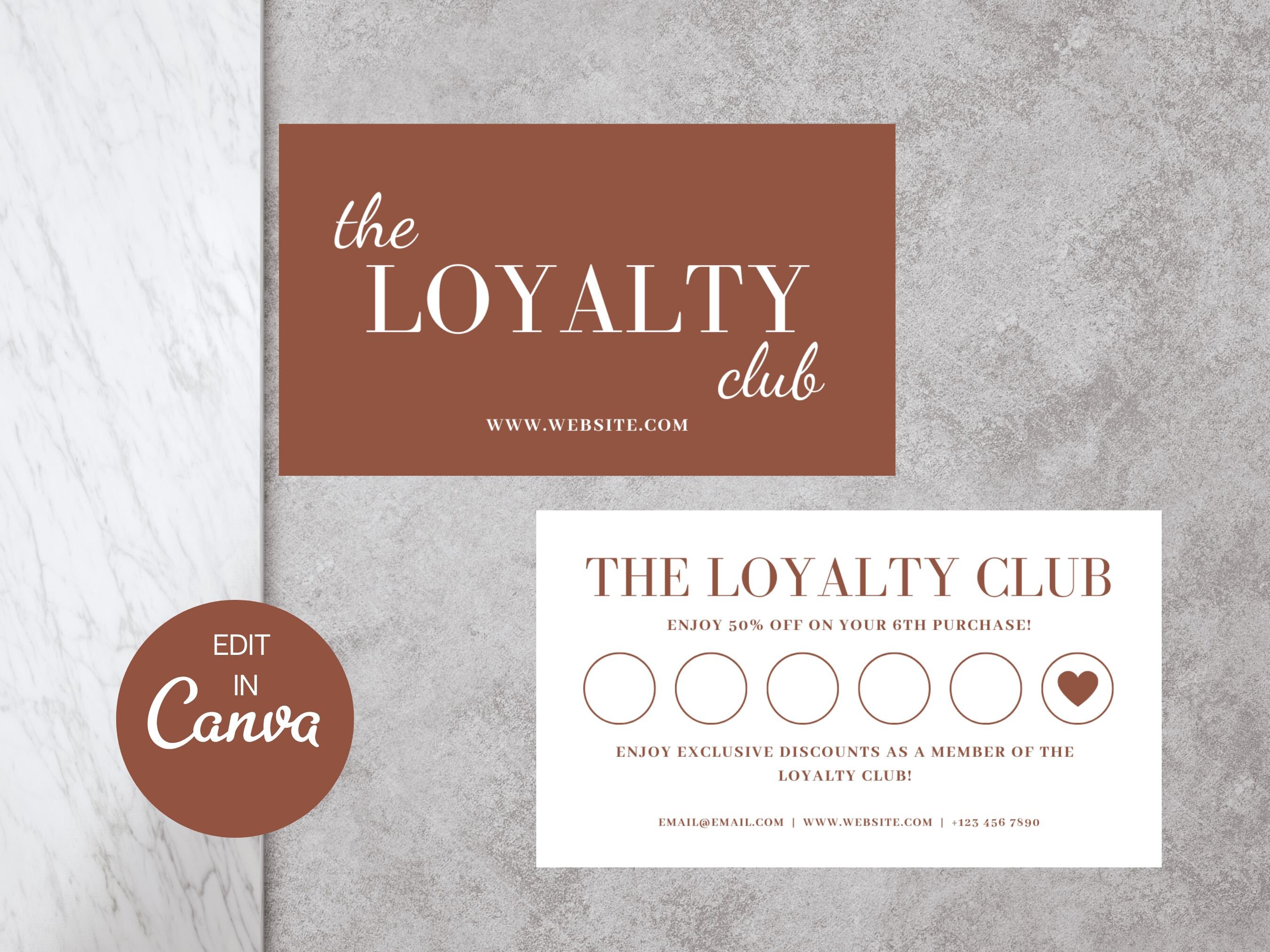 Editable Loyalty Card Template, Boho Loyalty Card, Small Business ...