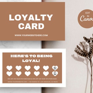 Loyalty Card Template | Customer Loyalty Cards | Modern Minimalist Small Business | Minimalist Loyalty Card Design | Boho Business Cards #20
