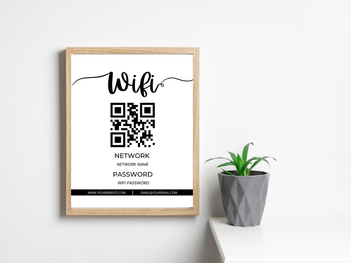 WIFI Password Sign Printable, Wifi Sign, WIFI Password Sign, Editable ...
