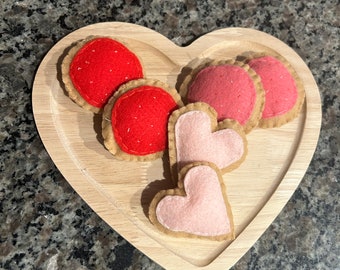 Valentines Felt Play Cookies