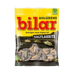 Ahlgrens Bilar Salt Licorice 130g – Swedish Salty Licorice Foam Candy – Iconic Car Sweets