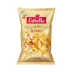 Estrella Chips Browned Butter & Chili 275g – Gourmet Flavor - Estrella brynt smör och chili