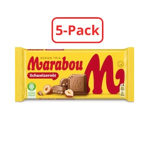 5-Pack Marabou Schweizernöt 90g – Swedish Milk Chocolate with Hazelnuts