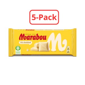 5-Pack Marabou White Chocolate Bar 160 - Swedish Treat