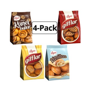 Paquete variado de pastelería sueca: Pågen Små Kanelbullar, canela, vainilla, vainilla
