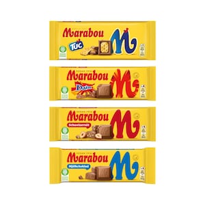 Marabou Swedish Chocolate Bar Bundle: Tuc, Daim, Schweizernöt, Milk Chocolate