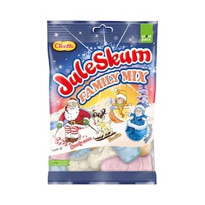 Cloetta Juleskum Family Mix 200g – Swedish Christmas Marshmallow Candy Bag