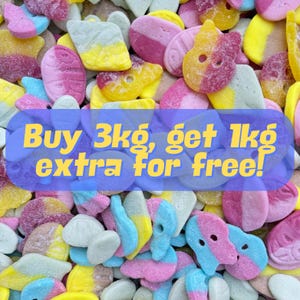 DEAL van de week! Bubs-mix: koop 3 kg en krijg 1 kg gratis extra! - Zweeds snoep, Bubs, Bubs-snoep, snoep, gratis verzending