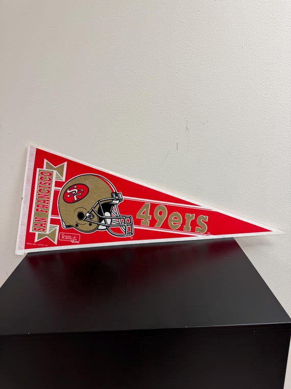 San Francisco 49ers NFL vintage pennant from 1990s