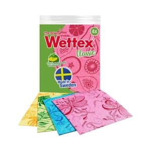 4-Pack Swedish Wettex Dish Cloths: Eco-Friendly, Reusable Kitchen Towels