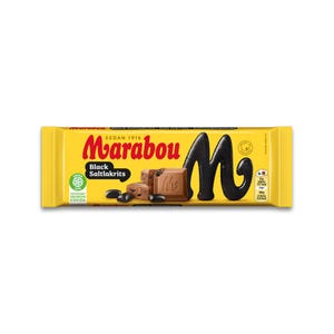 Marabou Black Licorice with Sea Salt Milk Chocolate Bar 90g – Unique Swedish Treat