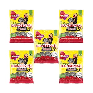 Malaco Djungelvrål Salty Licorice - Swedish Nordic Treat (5-Pack)