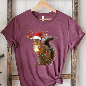 Christmas Squirrel Lights Shirt, Christmas Shirt, Funny Christmas Shirt, Christmas Gift Shirt, Christmas Gift For Her, Funny Christmas Shirt