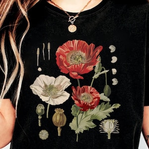 Botanical Shirt,Botanica Tee, Wildflower Shirt, Garden Shirt, Plant Lover Gift,Wildflower Tee,Plant Shirt,Boho Wildflowers,Cottagecore Shirt