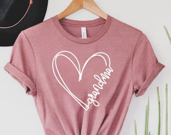 Personalized Grandma Shirt ,Custom Grandma Gift, Grandma Heart Shirt, Funny Grandma Shirt, Mothers Day Gift, Grandma Birthday Gift