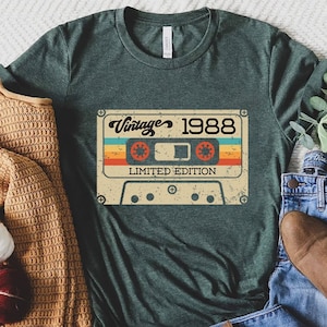 1988 Vintage Shirt, 1988 Birthday Shirt, 37th Birthday Gift, 37th Birthday Gift Shirt, 1988 Vintage Tee,1988 Retro Shirt Classic 1988 Shirt#