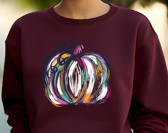 Watercolor Pumpkin T-shirt, Colorful Pumpkin Shirt, Watercolor Pumpkins, Halloween Shirt, Autumn Shirt, Cute Fall Shirt, Gift For Halloween