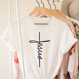 Jesus Shirt, Jesus Gift ,Christian Gift, Christian Shirt ,Religious Shirt, Religious Gift, Vertical Cross, Jesus Cross, Love ,Grace, Faith