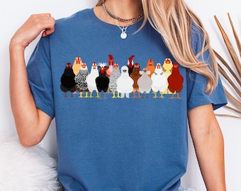 Women Chicken Shirt, Chicken Shirt, Love Chickens, Animal Shirt, Mothers Day Chicken Shirt, Funny Farmer Shirt,Chicken Lover Shirt, Farm Tee