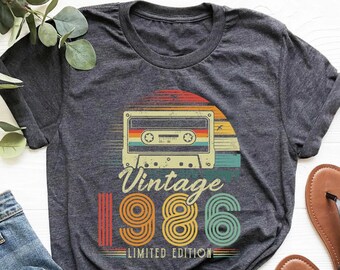 1986 Vintage Birthday Shirt ,Vintage 1986, 1986 Shirt, 39th Birthday Shirt, 39th Birthday Best Friend, 39th Birthday Woman, Limited 1986 Tee