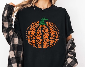 Paw Pumpkin Shirt, Paw Print Shirt, Pumpkin Dog Shirt, Dog Halloween Shirt,Retro Pumpkin, Halloween Shirt, Halloween Sweatshirt,Thanksgiving
