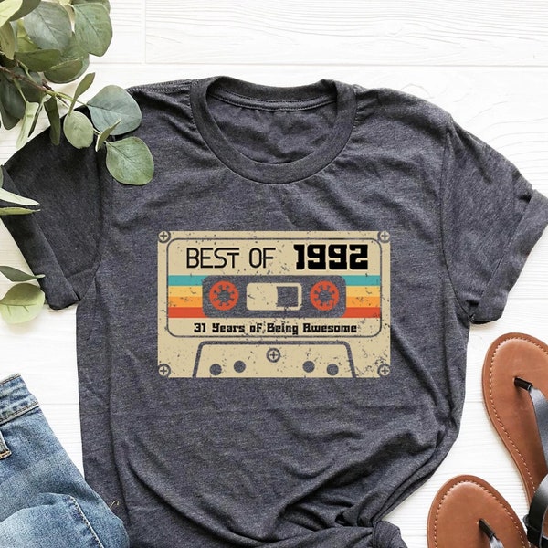 Vintage 1992 Shirt, 31st Birthday Gift For Women, 1992 Retro Shirt, 31st Birthday Woman,31st Birthday Gift For Men,31st Birthday Best Friend