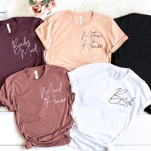 Bridesmaids Shirt, Bridesmaid Custom Tshirts, Wedding Custom Shirts, Maid Of Honor Shirt, Bridesmaid Gift,Bridal Party Shirts, Bride's Babes