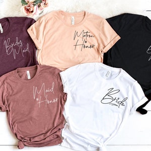 Bridesmaid printed t shirts outlet