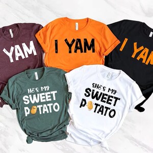 She&#39;s My Sweet Potato I Yam Shirts, Funny Thanksgiving Friend Shirts Fall, Couples Thanksgiving Shirts, Best Friend Shirts, Husband Wife Tee