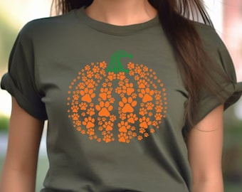 Paw Pumpkin Shirt, Paw Print Shirt, Pumpkin Dog Shirt, Dog Halloween Shirt,Retro Pumpkin, Halloween Shirt, Halloween Sweatshirt,Thanksgiving