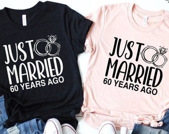 60th Wedding Anniversary Shirts, 60th Wedding Shirt, Married 60 Years, Mom Dad Mother Father Gift, 60th Anniversary Gift T Shirt,Couples Tee