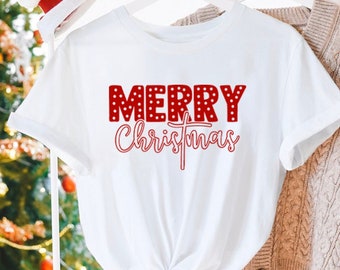Christmas Shirt, Merry Christmas Shirt, Women's Christmas Shirt, Cute Christmas Tees, Christmas Shirts, Christmas Tees for Women,Holiday Tee