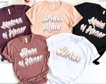 Retro Bride Shirt, Bride Babe Shirt, Retro Babe Shirt, Bridal Party Shirt, Engagement Shirt, Bachelorette Party Shirts, Bridesmaid Shirts