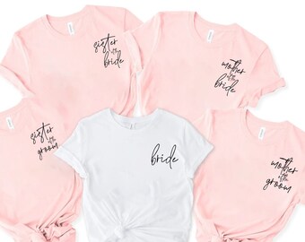 Bridesmaids Shirt, Bridesmaid Custom Tshirts, Wedding Custom Shirts, Maid Of Honor Shirt, Bridesmaid Gift,Bridal Party Shirts, Bride's Babes