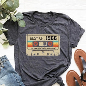 59th Birthday Shirt, Vintage 1966 Limited Edition Cassette T-Shirt, 1966 Birthday Shirt, 59th Birthday Gift For Women, 59th Birthday Men Tee