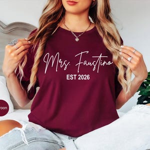 Custom Mrs Shirt, Mrs Last Name Shirt, Bride Personalized Shirt, Personalized Mrs Shirt, Wifey Shirt, Bride Shirt,Mrs Custom, Future Mrs Tee