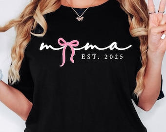 Comfort Colors® Mama Est Shirt, Custom Mama Est Year Shirt, Mama Est Custom, Mother Shirt Gift, Personalized Mama Shirt, Mom Established Tee