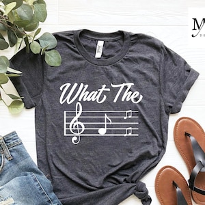 What The F Musical Note Shirt, Musician Shirt, Pianist, Music Lover Tshirt, Piano, Funny, Sarcastic, Novelty, Gift