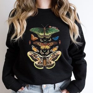 Moth Shirt, Cottagecore Shirt, Bug Shirt, Aesthetic Shirt, Insect Shirt, Cottage Core Shirt, Goblincore Clothing, Dark Academia Shirt