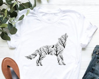 Wolf Shirt, Howling Wolf, Floral Wolf, Wolf Lover Gift, Animal Lover Shirt, Dog Lover Shirt, Wolf Girl, Wolves Gifts, Wildlife Animals Tee