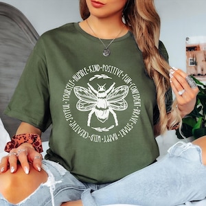 Bee Something Shirt, Be Kind, Stay Positive, Fun, Confident, Happy, Wild, Joyful Tshirt, Happiness Matter Tee, Women T-shirt, Cute Shirt