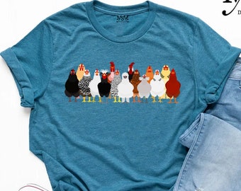 Women Chicken Shirt, Chicken Shirt, Love Chickens, Animal Shirt, Mothers Day Chicken Shirt, Funny Farmer Shirt,Chicken Lover Shirt, Farm Tee