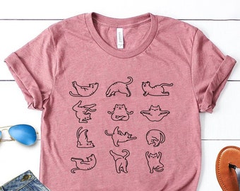 Funny Cat Shirt, Yoga Shirt, Cute Cat Shirt, Meditation Shirt, Namaste Shirt, Funny Namaste Shirt, Cat Lovers Shirt, Cat Gift,Cat Yoga Shirt