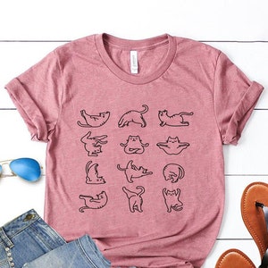 Funny Cat Shirt, Yoga Shirt, Cute Cat Shirt, Meditation Shirt, Namaste Shirt, Funny Namaste Shirt, Cat Lovers Shirt, Cat Gift,Cat Yoga Shirt image 1