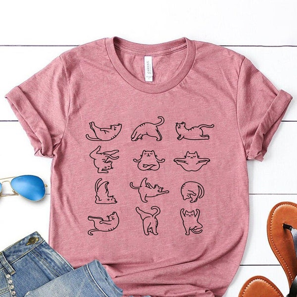 Funny Cat Shirt, Yoga Shirt, Cute Cat Shirt, Meditation Shirt, Namaste Shirt, Funny Namaste Shirt, Cat Lovers Shirt, Cat Gift,Cat Yoga Shirt