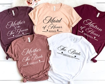 Personalized Bachelorette Party Shirt, Custom Name Bachelorette Party Shirt, Bridesmaid Shirt With Names, Custom Text Bachelorette Party Tee