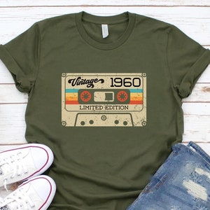 Vintage 1960 Shirt, 65th Birthday Gift For Men, 65th Birthday Best Friend, 65th Bday, Sixties Shirt, Turning 65 Birthday Gift, Born in 1960#